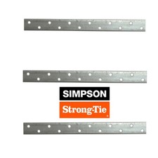10pk Simpson Strong-Tie Flat Restraint Strap 4x30x1200mm  Galv' Joist/Rafter Tie