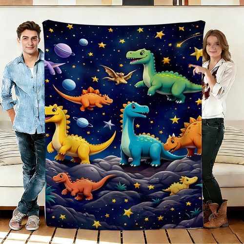 Dinosaur and star flannel - and,