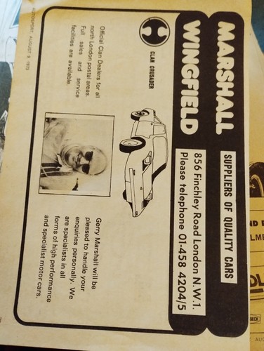 Sk256 ephemera 1973 advert - ephemera,