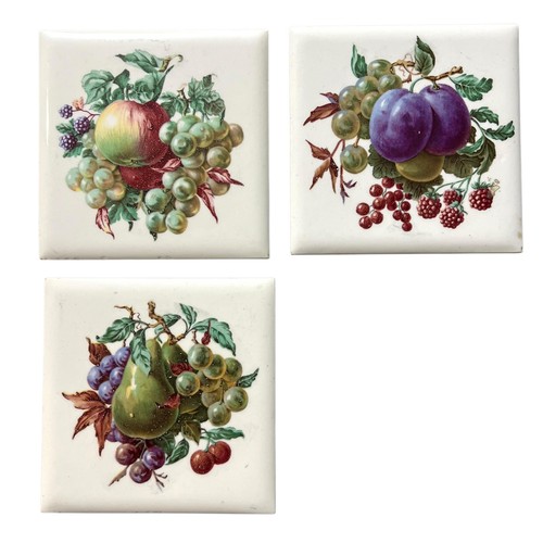 Vtg fruit tile wall - vtg, set