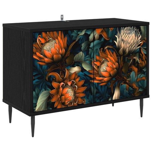 Cabinet with door black - door,