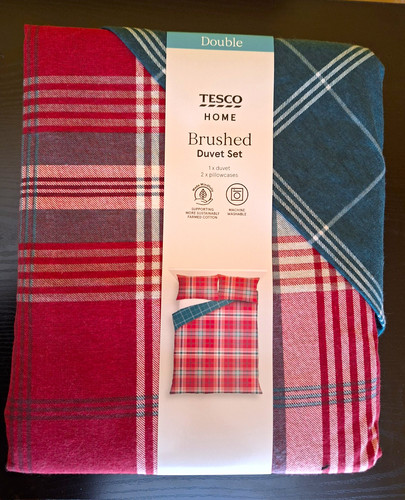 Tesco home brushed reversible - tesco,