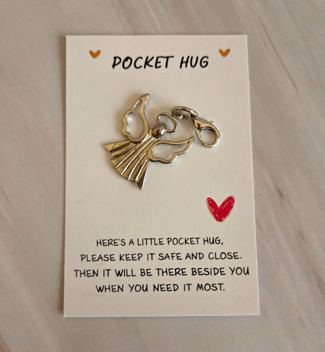 Angel pocket hug keyring - angel,