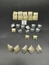 Job Lot Vintage Scottish Kilt Jacket Buttons Crail Argyle Thistle Square Diamond