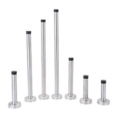 Door Stop Wall Mounted Door Stopper Satin Stainless Steel Chrome Rubber Stops