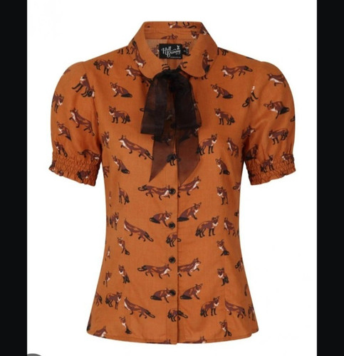Hell bunny fox - blouse, s