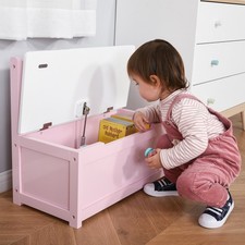 2 In 1 Wooden Toy Box, Kids