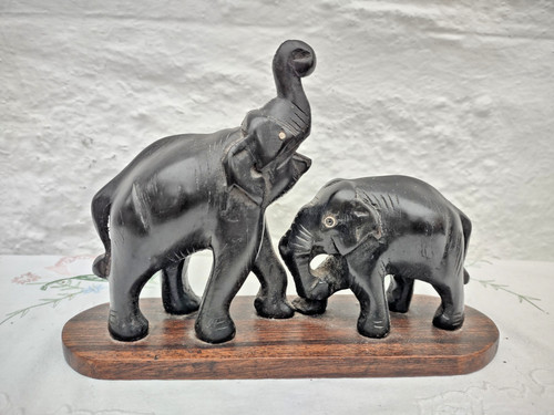 Pair vintage antique - of, black