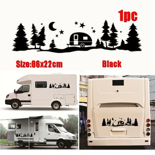 Black motorhome sticker - sticker, camper