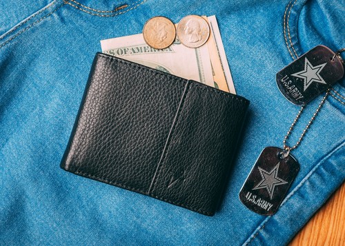 Rfid safe leather fold - leather, bi-fold
