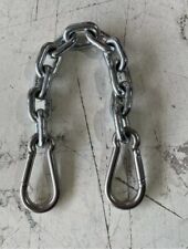 2 X 25cm Trailer Safety Chains 7mm Grade 80 With 8mm Stainless Steel Snap-hooks