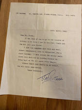 JON PERTWEE SIGNED LETTER FROM