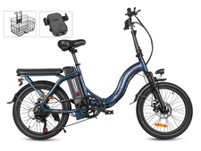 20" Portable Commuter Bike 36V 12AH Folding City Bike 7 Speed -CY20 blue