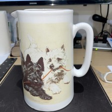 VERY RARE Black & White Whiskey Jug, made by Fine Derbyshire Pottery England.