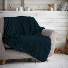 Hug & Snug Throw Large Warm Faux Fur Sofa Bed Mink Fluffy Blanket Chairs Settees