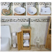 Solid Oak Bathroom Cabinet |