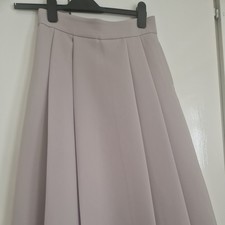 Zara grey pleated full - pleated, flare