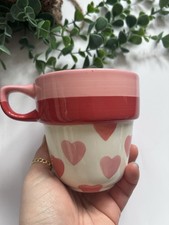 M&S Cute Heart Mug Pink & Red