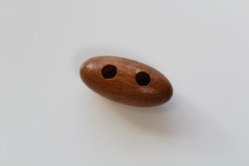 Oval wooden toggle - x5, 25mm