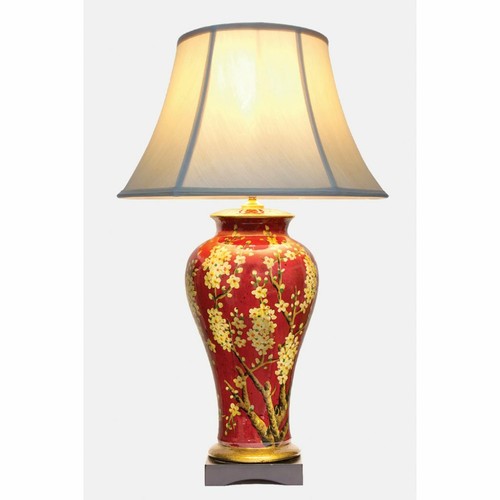 Red ceramic lamp - ceramic,