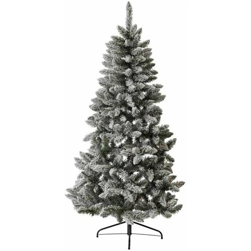 Flocked fir 6ft - half, christmas