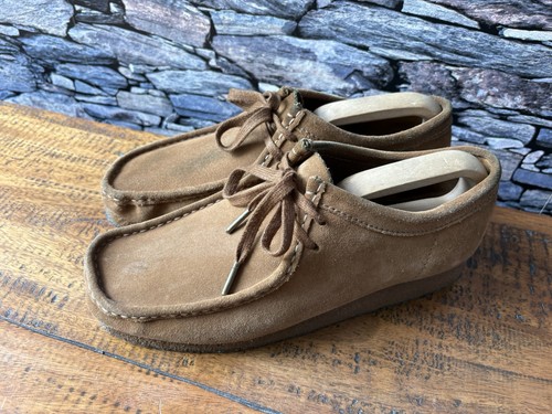Clarks brown suede leather - brown,