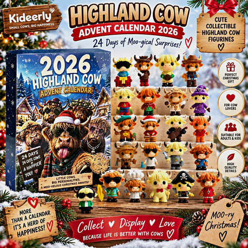 Kideerly highland cow advent - kideerly,