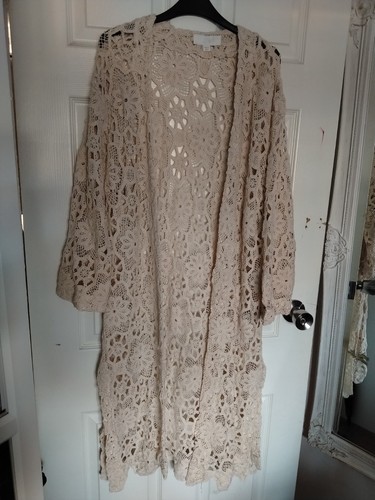 Zara crochet cream kimono