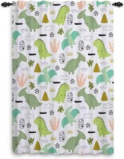 Dinosaur Curtains for Kids Bedroom Cartoon Animals Wildlife Jurassic Cute Dino 