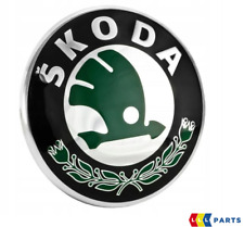 NEW GENUINE SKODA OCTAVIA FABIA FRONT BUMPER GRILLE EMBLEM LOGO BLACK MELANGE