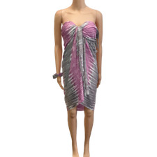 Vie Naturals Hand Painted Batik Sarong Set With Matching Scrunchie Rayon Fabric