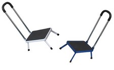 Single Caravan Folding Step With Handrail (Non Slip Motorhome Platform Support)