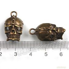 MASONIC BRONZE SKULL WATCH FOB / PENDANT