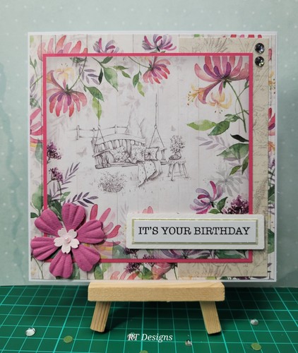 Handcrafted 6x6 greeting - greeting, card