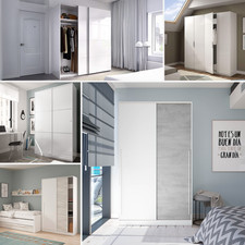 Modern Hinged/Sliding Wardrobes - Optional Internal Drawer & Colour Options