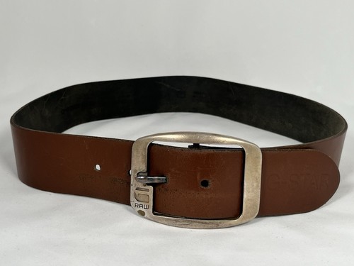 Star raw belt brown - raw, leather