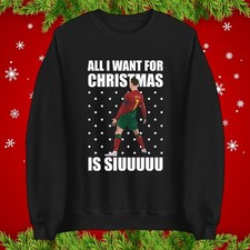 All i Want For Christmas is Siuuuu Football Xmas Jumper Xmas Festive Gift Jumper