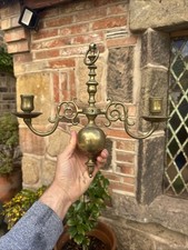 Vintage Antique Candelabra Brass Candlestick PARTS MISSING - IS A GOOD WEIGHT