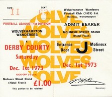TICKET: Wolves v Derby County