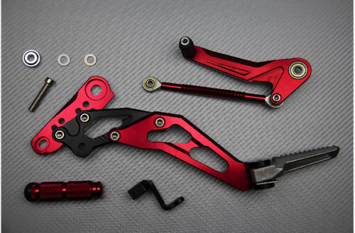 Red complete kit rearsets - red, of
