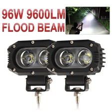 2x 4inch FLOOD SPOT LED Working Light Car Motor SUV Pickup Driving off road 4x4