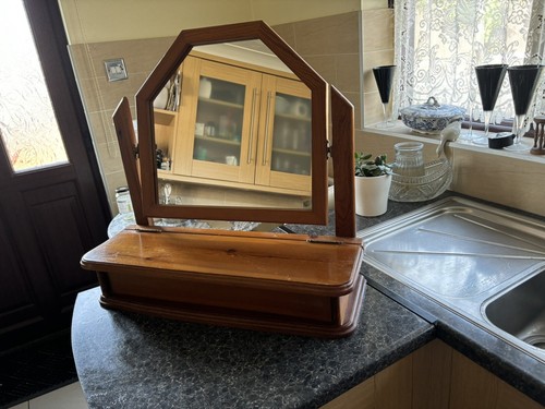 Pine dressing room mirror - room,
