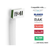 Kitchen Sink Belfast Basket Strainer Waste Cover Plate Chrome Overflow Pipe