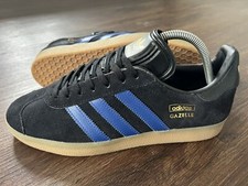 ADIDAS Gazelle II Originals Men’s Terrace Trainers, Black/Blue - Size 7