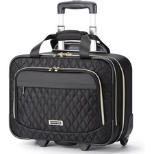 Ponhog Rolling Laptop Bag with Wheels for Womens Briefcase 17inch Flight Trolley