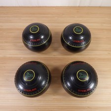 Almark Sterling Lawn Bowls Size 4H Black with Sphinx Emblem BB07