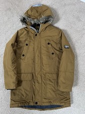 Next Brown Dark Mustard Yellow Parka Wonder Jacket Boys Age 9