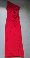 Lauren Ralph Lauren Red One-Shoulder Evening Gown – Size 6, Elegant Maxi Dress