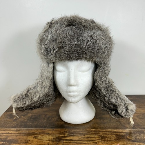 Vintage rabbit fur trapper hat - fur,