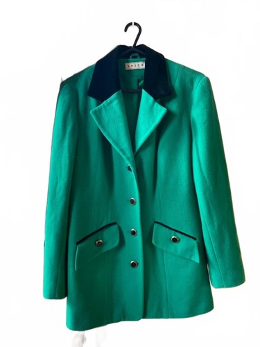 Vintage spice green wool - spice,